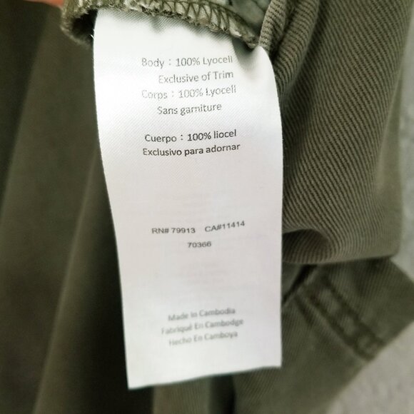 LED LUXE ESSENTIALS DENIM A Pea in the Pod Tencel Maternity Overall Olive M $117 - Picture 9 of 16